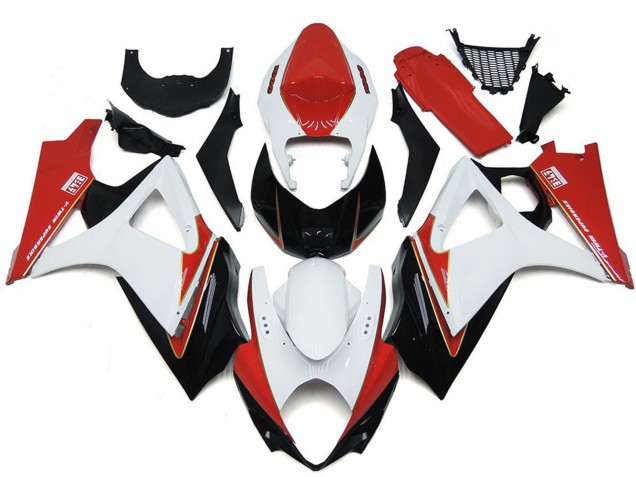 Carénages Moto Suzuki GSXR 1000 2007-2008 - Blanc Rouge Noir