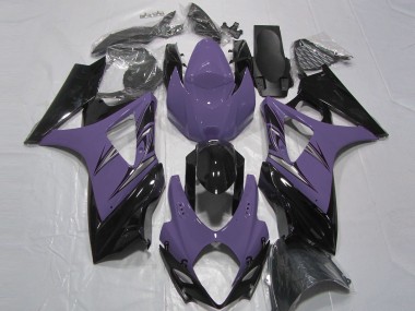Carénages Moto Suzuki GSXR 1000 2007-2008 - Violet Foncé Noir Brillant