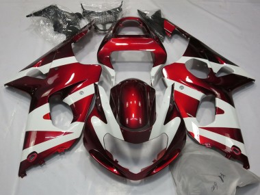 Carénages Moto Suzuki GSXR 1000 2000-2002 - Blanc Rouge