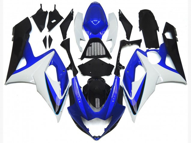 Carénage Moto Suzuki GSXR 1000 2005-2006 - Blanc Rouge Bleu Jaune
