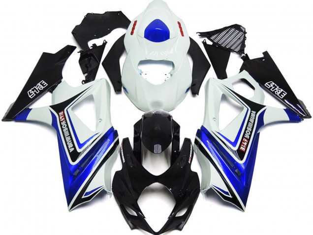 Carénages Moto Suzuki GSXR 1000 2007-2008 - Blanc Bleu Noir OEM Style