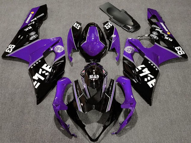 Carénages Moto Suzuki GSXR 1000 2005-2006 - Violet Noir Brillant Blanc