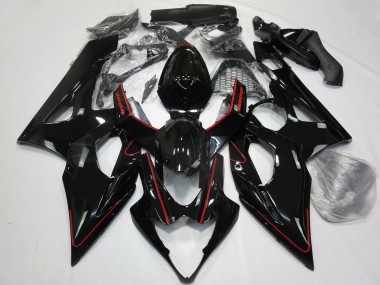 Carénages Moto Suzuki GSXR 1000 2005-2006 - Noir Brillant Rouge