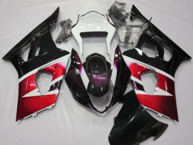 Carénages Moto Suzuki GSXR 1000 2003-2004 - Rouge Blanc Noir Brillant
