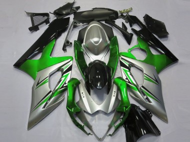 Carénages Moto Suzuki GSXR 1000 2005-2006 - Vert Argent Noir