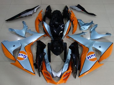 Carénages Moto Suzuki GSXR 1000 2009-2016 - Bleu Clair Orange Noir Gulf