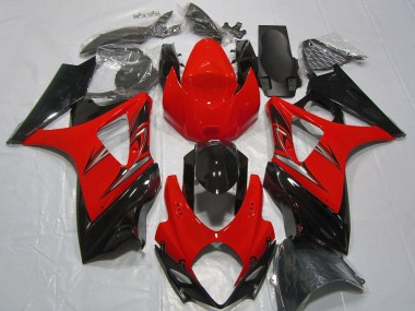Carénages Moto Suzuki GSXR 1000 2007-2008 - Rouge Noir Brillant