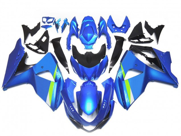 Carénages Moto Suzuki GSXR 1000 2009-2016 - Bleu Vert Noir