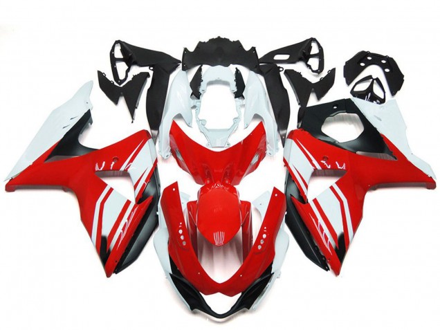 Carénages Moto Suzuki GSXR 1000 2009-2016 - Blanc Rouge Noir