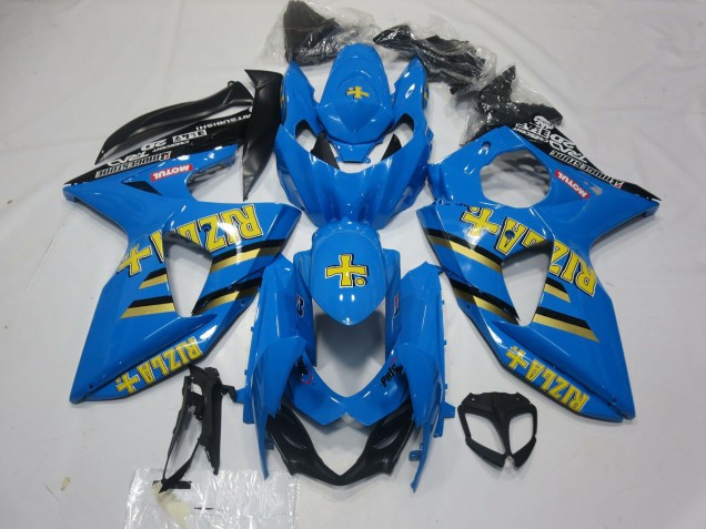 Carénages Moto Suzuki GSXR 1000 2009-2016 - Bleu Or Noir Rizla
