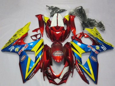 Carénages Moto Suzuki GSXR 1000 2009-2016 - Jaune Rouge Bleu