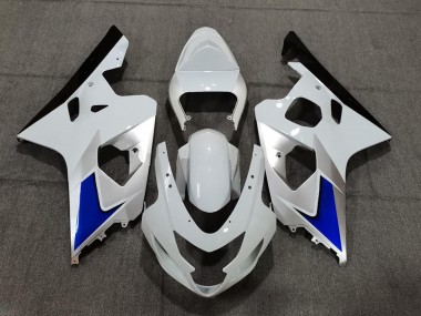 Kits Carénage Moto Suzuki GSXR 600 / GSXR 750 2004-2005 - Blanc Bleu Noir
