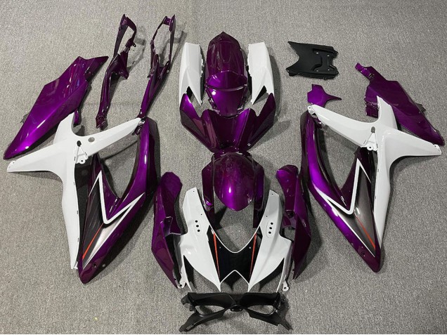 Carénage Moto Suzuki GSXR 600 / GSXR 750 2008-2010 - Blanc Violet Noir