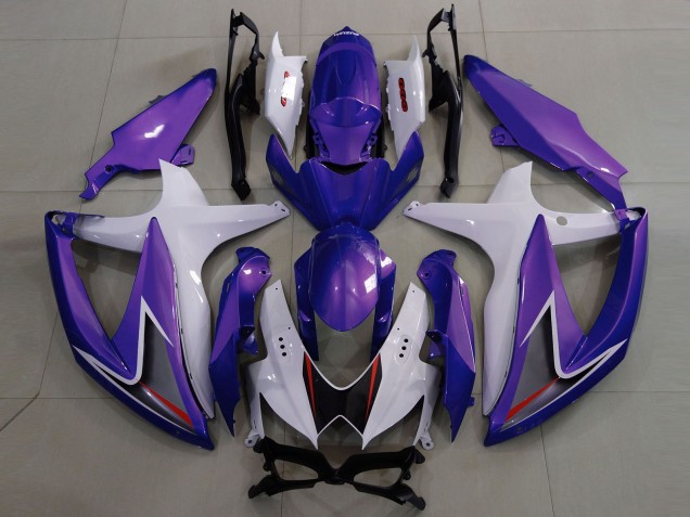 Carénages Moto Suzuki GSXR 600 / GSXR 750 2008-2010 - Blanc Violet Noir