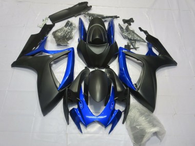 Carénages Moto Suzuki GSXR 600 / GSXR 750 2006-2007 - Noir Mat Bleu