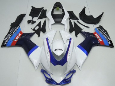 Carénages Moto Suzuki GSXR 600 / GSXR 750 2011-2024 - Blanc Bleu Noir Rouge Motul