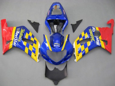 Carénages Moto Suzuki GSXR 600 / GSXR 750 2001-2003 - Bleu Jaune Rouge Telefumica MoviStar