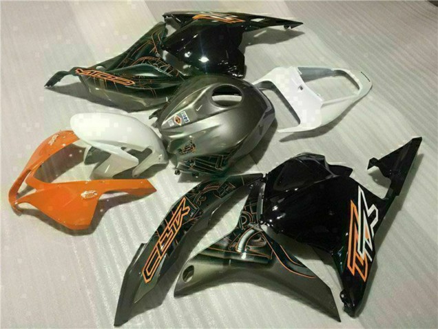 Carénages Moto Honda CBR600RR 2009-2012 - Blanc Orange Noir Brillant
