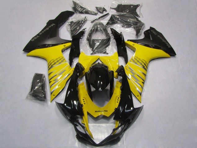 Carénages Moto Suzuki GSXR 600 / GSXR 750 2011-2024 - Jaune Gris Noir