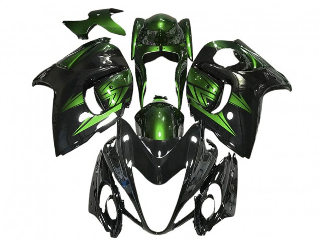 Carénages Moto Suzuki GSXR 1300 2008-2020 - Noir Brillant Vert Foncé