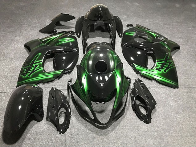 Carénages Moto Suzuki GSXR 1300 2008-2020 - Noir Brillant Vert