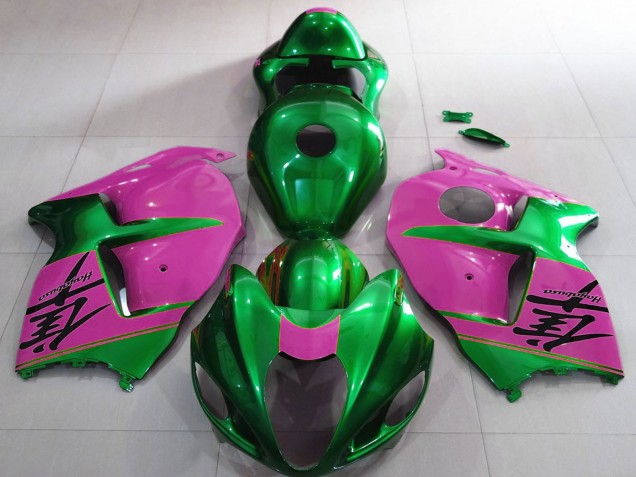 Carénages Moto Suzuki GSXR 1300 1996-2007 - Vert Brillant Rose