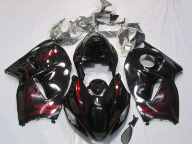 Carénages Moto Suzuki GSXR 1300 1996-2007 - Rouge Noir Brillant