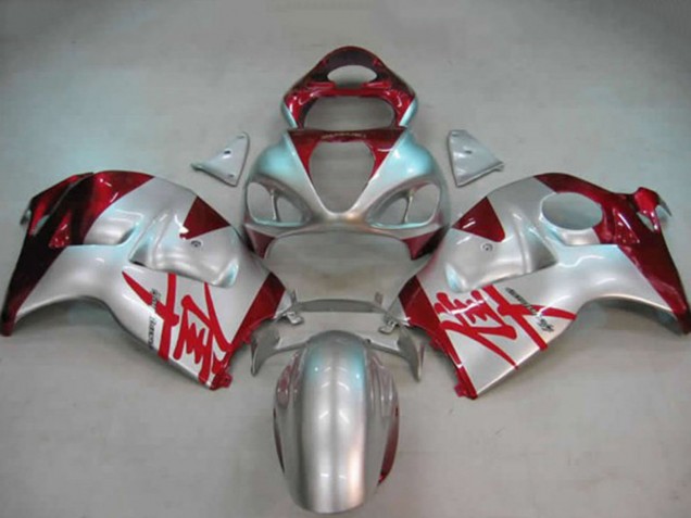 Carénages Moto Suzuki GSXR 1300 1996-2007 - Argent Rouge