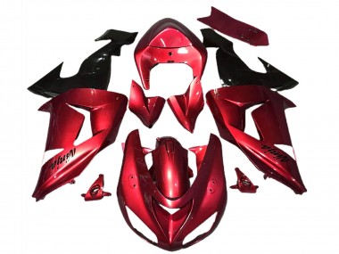 Carénages Moto Kawasaki ZX10R 2006-2007 - Rouge Noir Brillant