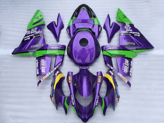 Carénages Moto Kawasaki ZX10R 2004-2005 - Vert Violet Trick Star