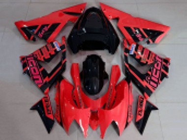Carénages Moto Kawasaki ZX10R 2004-2005 - Rouge Noir Logo