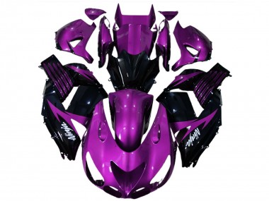 Carénages Moto Kawasaki ZX14R 2006-2011 - Violet Noir Brillant Blanc Ninja