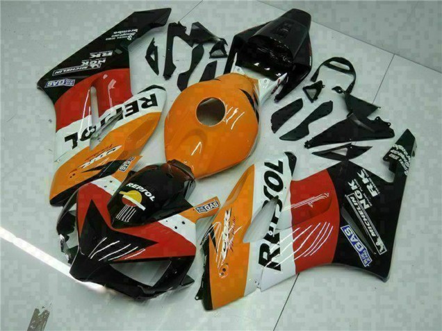Carénages Moto Honda CBR1000RR 2004-2005 - Orange Blanc Rouge Noir Repsol