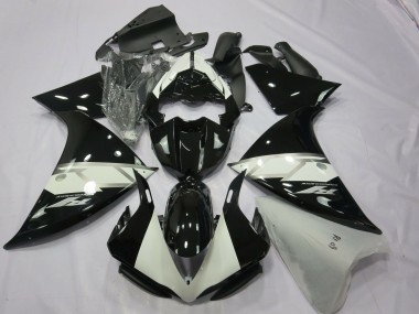 Carénages Moto Yamaha R1 2012-2014 - Noir Brillant Blanc Argent