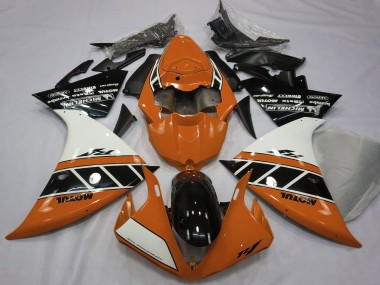 Carénages Moto Yamaha R1 2012-2014 - Orange Blanc Noir Brillant