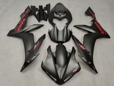 Carénages Moto Yamaha R1 2004-2006 - Noir Mat Rouge