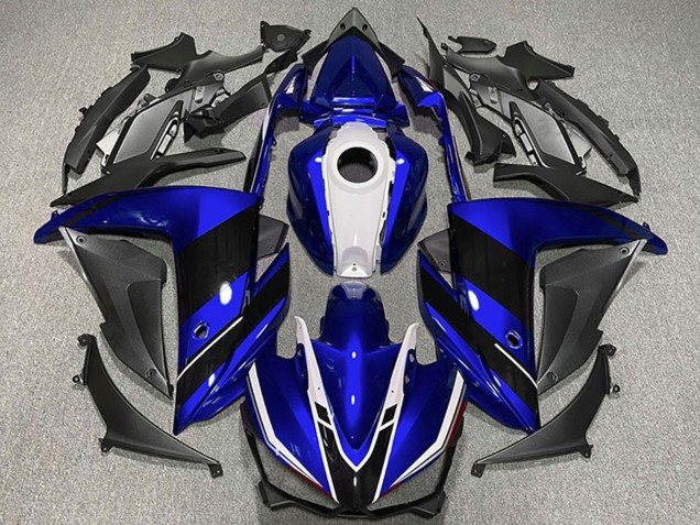 Carénages Moto Yamaha R3 2015-2018 - Bleu Blanc Noir