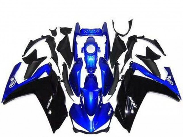 Carénages Moto Yamaha R3 2015-2018 - Bleu Noir Brillant