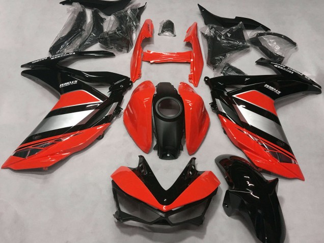 Carénages Moto Yamaha R3 2015-2018 - Rouge Argent Noir Brillant