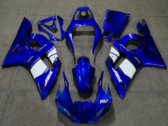 Carénages Moto Yamaha R6 1998-2002 - Bleu Blanc