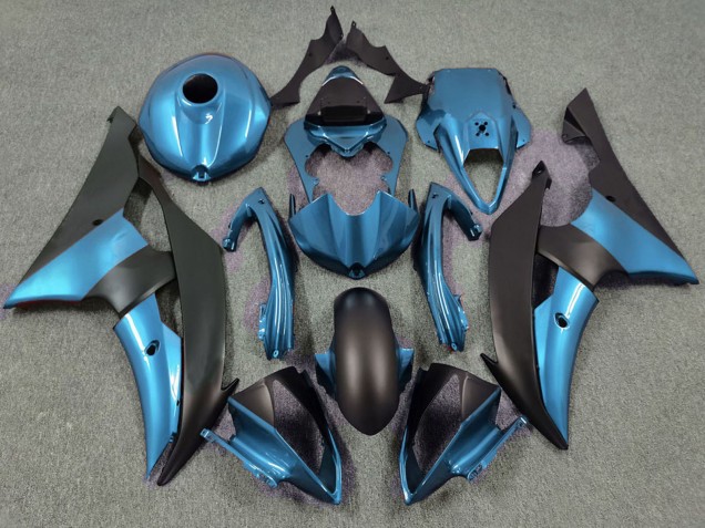 Carénages Moto Yamaha R6 2008-2016 - Bleu Noir Mat