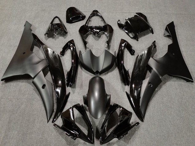 Carénages Moto Yamaha R6 2008-2016 - Noir Brillant Noir Mat