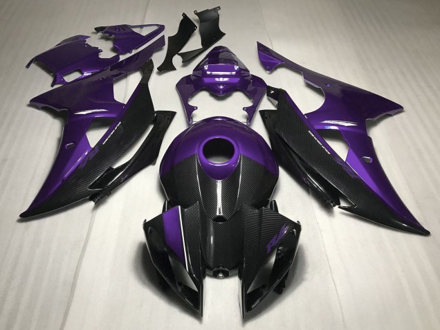 Carénages Moto Yamaha R6 2008-2016 - Violet Fibre de Carbone Style