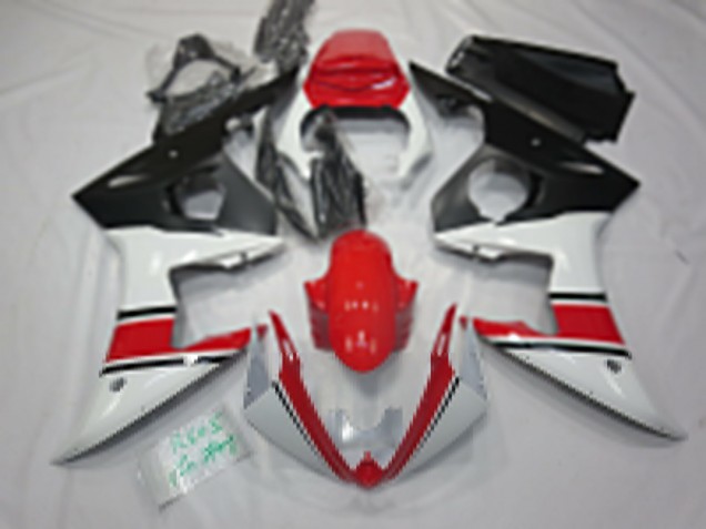 Carénages Moto Yamaha R6 2005 - Blanc Rouge Noir