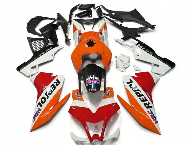 Carénages Moto Aprilia RS4 125 2012-2018 - Orange Blanc Rouge Noir Brillant Repsol
