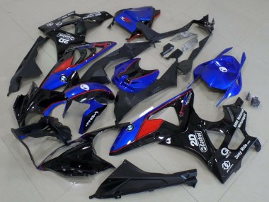 Carénages Moto BMW S1000RR 2009-2014 - Bleu Rouge Noir Brillant Castrol