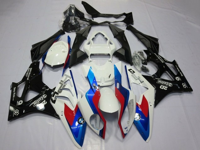 Carénages Moto BMW S1000RR 2009-2014 - Blanc Rouge Bleu Noir Brillant Castrol OEM Style