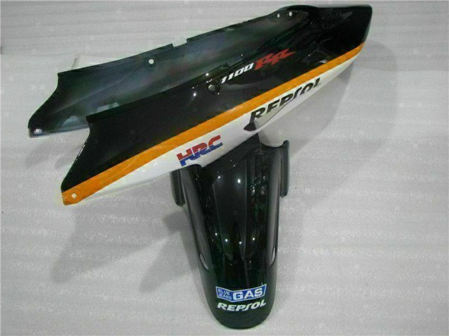 Carénage Moto Honda CBR1100XX Blackbird 1996-2007 - Orange Blanc Rouge Noir Brillant Repsol