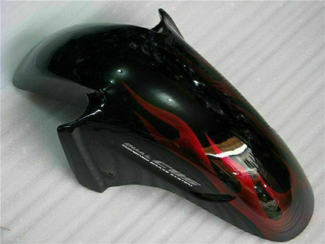 Carénage Moto ABS Honda CBR1100XX Blackbird 1996-2007 - Noir Brillant Rouge Flamme