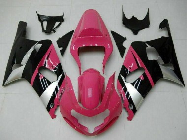 Carénages Moto Suzuki GSXR 600/750 2001-2003 - Rose Argent Noir Brillant